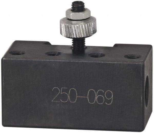 Phase II - #4 Boring Bar Tool Post Holder - 7.9" Lathe Swing, 25.4mm OAH x 2" OAL, 1-1/8" Centerline Height - Exact Tooling