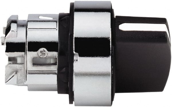 Schneider Electric - 22mm Mount Hole, 3 Position, Handle Operated, Selector Switch - Black, Momentary (MO), Nonilluminated, Shock, Vibration and Water Resistant - Exact Tooling