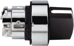 Schneider Electric - 22mm Mount Hole, 3 Position, Handle Operated, Selector Switch - Black, Momentary (MO), Nonilluminated, Shock, Vibration and Water Resistant - Exact Tooling