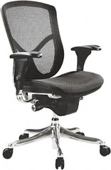 ALERA - 18-3/8 to 23" High Mid Back Chair - 28" Wide x 29-1/8" Deep, Breathable-A-Grade Black Mesh Seat, Black - Exact Tooling