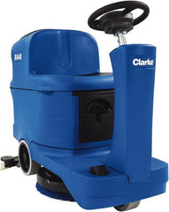 Clarke - 20" Cleaning Width, Battery Powered Floor Scrubber - 0.6 hp, 155 RPM, 39" Water Lift, 18.5 Gal Tank Capacity - Exact Tooling