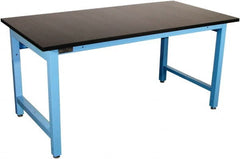 Proline - 60 Wide x 36" Deep x 36" High, Epoxy Resin Workbench - Adjustable Height Legs, Blue - Exact Tooling