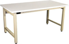 Proline - 60 Wide x 36" Deep x 36" High, Static Dissipative Workbench - Adjustable Height Legs, Beige - Exact Tooling