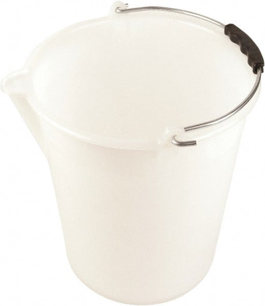 Dynalon Labware - 4-1/2 Gal Translucent Tapered Conical Polyethylene Bucket - 13-3/8" High x 12-3/16" Diam - Exact Tooling