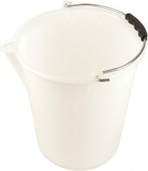 Dynalon Labware - 4-1/2 Gal Translucent Tapered Conical Polyethylene Bucket - 13-3/8" High x 12-3/16" Diam - Exact Tooling