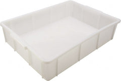 Dynalon Labware - White Polyethylene Tote Container - Stacking, 16.3" Long x 12.2" Wide x 3.8" High - Exact Tooling
