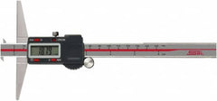 SPI - 0" to 12" Electronic Depth Gage - 0.0015" Accuracy, 0.0005" Resolution, 6" Base Length - Exact Tooling