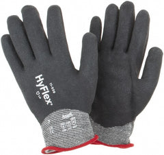 Ansell - Size S, ANSI Cut Lvl A2, Abrasion Lvl 4, Nitrile Coated Cut Resistant Gloves - Fully Coated Coated, Black - Exact Tooling