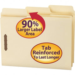 SMEAD - 11-5/8 x 9-15/16", Letter Size, Manila, File Folders with Top Tab - 11 Point Stock, Assorted Tab Cut Location - Exact Tooling
