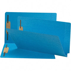SMEAD - 15-1/4 x 9-1/2", Legal, Blue, File Folders with End Tab - 11 Point Stock, Straight Tab Cut Location - Exact Tooling