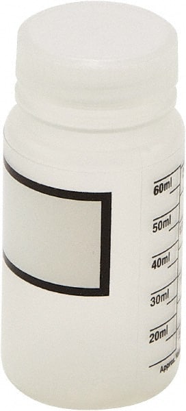 Dynalon Labware - 60 mL Wide-Mouth Bottle - Polypropylene, Translucent, 3.2" High x 1.6" Diam, 33mm Cap - Exact Tooling