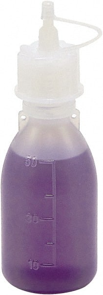 Dynalon Labware - 50 mL Dispensing Bottle - Polyethylene, Translucent, 4.2" High x 1-1/2" Diam, 15mm Cap - Exact Tooling