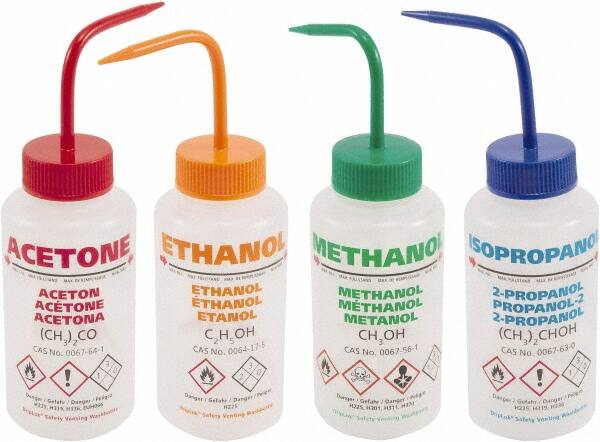 Dynalon Labware - 500 mL Safety Wash Bottle - Polyethylene, Translucent, 6-1/2" High x 3" Diam, 50mm Cap - Exact Tooling