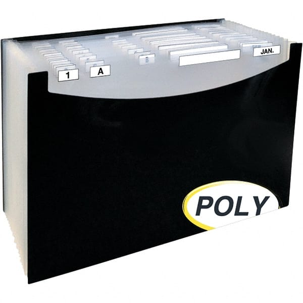 SMEAD - 15 x 9-1/4", Legal, Black, Expansion Folders - Assorted Tab Cut Location - Exact Tooling