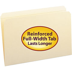 SMEAD - 14-5/8 x 9-1/2", Legal, Manila, File Folders with Top Tab - 11 Point Stock, Straight Tab Cut Location - Exact Tooling