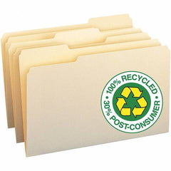 SMEAD - 14-5/8 x 9-1/2", Legal, Manila, File Folders with Top Tab - 11 Point Stock, Assorted Tab Cut Location - Exact Tooling