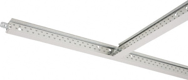 Armstrong World - 144" Long x 15/16" Wide, Hot-Dipped Galvanized Steel Main Beam - ASTM C636 Specification, White - Exact Tooling