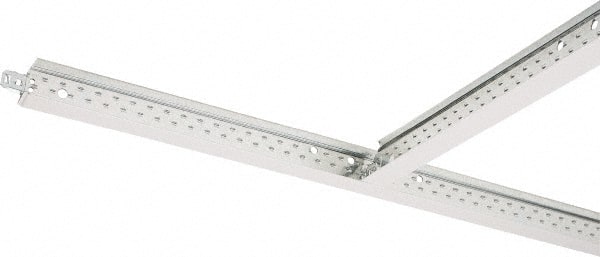 Armstrong World - 144" Long x 15/16" Wide, Hot-Dipped Galvanized Steel Main Beam - ASTM C636 Specification, White - Exact Tooling