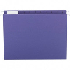 SMEAD - 12-1/4 x 9-1/2", Letter Size, Purple, Hanging File Folder - 11 Point Stock, 1/5 Tab Cut Location - Exact Tooling