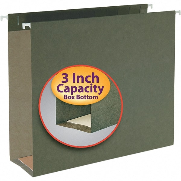 SMEAD - 12-1/4 x 9-1/2", Letter Size, Standard Green, Hanging File Folder - 11 Point Stock - Exact Tooling