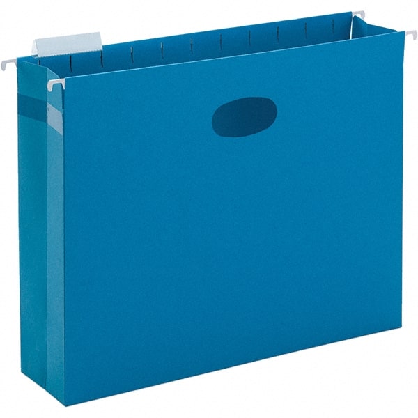 SMEAD - 12-1/4 x 9-1/2", Letter Size, Sky Blue, Hanging File Folder - 11 Point Stock, 1/5 Tab Cut Location - Exact Tooling