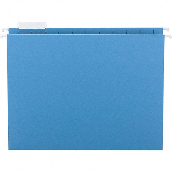 SMEAD - 12-1/4 x 9-1/2", Letter Size, Blue, Hanging File Folder - 11 Point Stock, 1/5 Tab Cut Location - Exact Tooling