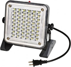 Value Collection - 120 Volt, 10 Watt, Electric, LED Portable Floor Work Light - 10' Cord, 1 Head, 750 Lumens, ABS - Exact Tooling