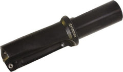 Kyocera - 4.13" Max Drill Depth, 2.437" Diam, Indexable Insert Drill - 4 Inserts, 1-1/2" Shank Diam, Whistle Notch Shank - Exact Tooling