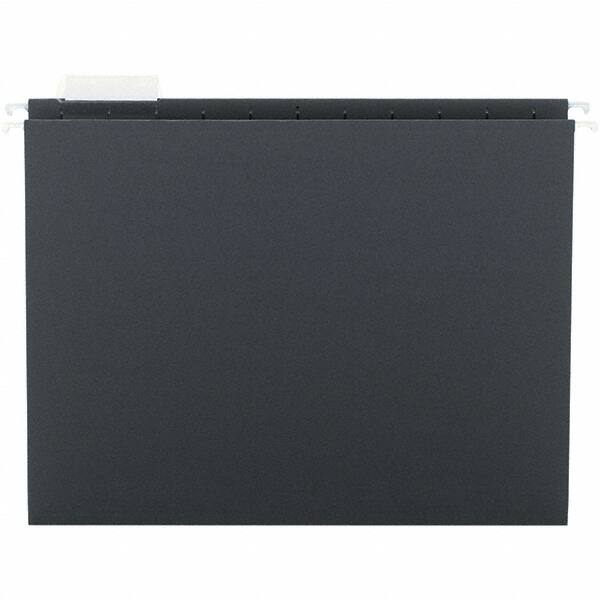 SMEAD - 12-1/4 x 9-1/2", Letter Size, Black, Hanging File Folder - 11 Point Stock, 1/5 Tab Cut Location - Exact Tooling