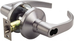 Ability One - Grade 1 Communication Lever Lockset - 2-3/4" Back Set, Zinc, Satin Chrome Finish - Exact Tooling