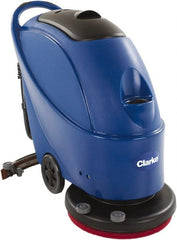 Clarke - 20" Cleaning Width, Battery Powered Floor Scrubber - 0.75 hp, 160 RPM, 10.5 Gal Tank Capacity - Exact Tooling