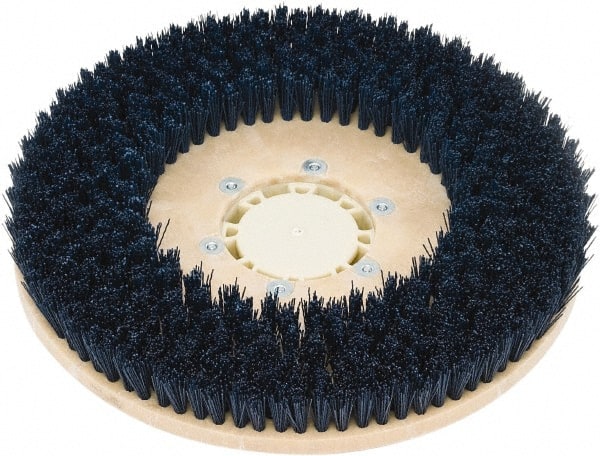 Clarke - 34" Diam Scrubbing Brush - 17" Machine, Black Pad, Polypropylene - Exact Tooling