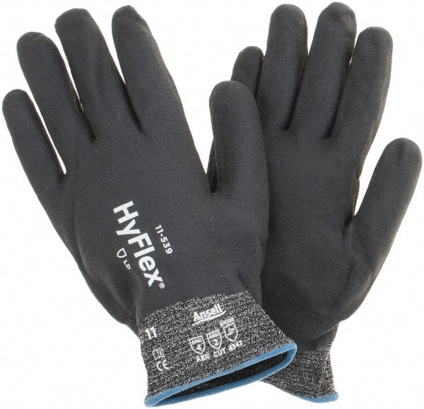 Ansell - Size 2XL, ANSI Cut Lvl A2, Abrasion Lvl 4, Nitrile Coated Cut Resistant Gloves - Fully Coated Coated, Black - Exact Tooling