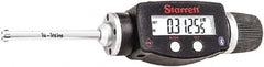 Starrett - 1/4" to 5/16", IP67, Carbide Face Electronic Inside Micrometer - 0.00005" Resolution, 0.00015" Accuracy, 2-1/4" Gage Depth - Exact Tooling