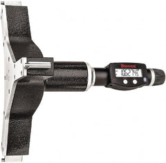 Starrett - 10" to 11", IP67, Carbide Face Electronic Inside Micrometer - 0.00005" Resolution, 0.00035" Accuracy, 4-5/8" Gage Depth - Exact Tooling