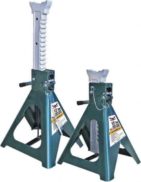 Safeguard - 24,000 Lb Capacity Jack Stand - 19-15/16 to 30-5/16" High - Exact Tooling