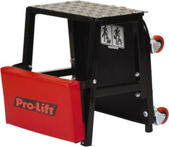 Omega Lift Equipment - 300 Lb Capacity, 4 Wheel Creeper Seat - Alloy Steel, 16.93" Long x 5.91" Overall Height x 14" Wide - Exact Tooling
