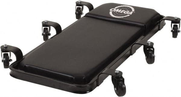 Omega Lift Equipment - 400 Lb Capacity, 6 Wheel Convertible Creeper - Alloy Steel, 40.94" Long x 3.74" Overall Height x 26" Wide - Exact Tooling