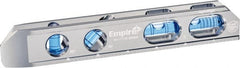 Empire Level - Magnetic 8" Long 4 Vial I-Beam Level - Metal, Silver, 2 Level & 1 Plumb & 1 45° Vials - Exact Tooling