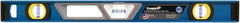 Empire Level - Magnetic 24" Long 3 Vial Box Beam Level - Metal, Blue, 1 Level & 2 Plumb Vials - Exact Tooling