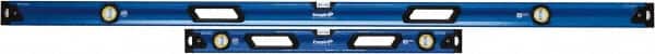 Empire Level - Magnetic 32" & 78" Long 3 Vial Box Beam Level - Metal, Blue, 1 Level & 2 Plumb Vials - Exact Tooling