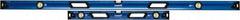 Empire Level - Magnetic 32" & 78" Long 3 Vial Box Beam Level - Metal, Blue, 1 Level & 2 Plumb Vials - Exact Tooling