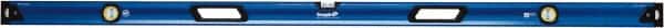 Empire Level - 96" Long 3 Vial Box Beam Level - Metal, Blue, 1 Level & 2 Plumb Vials - Exact Tooling