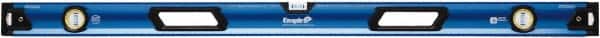 Empire Level - 48" Long 3 Vial Box Beam Level - Metal, Blue, 1 Level & 2 Plumb Vials - Exact Tooling
