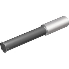 Vargus - 56 Max TPI, 1mm Pitch, Internal Single Profile Thread Mill - 6mm Noml Diam, 4.85" Cut Diam, 6" Shank Diam, 5 Flute, 20" Neck Length, 51" OAL, TiCN Finish - Exact Tooling