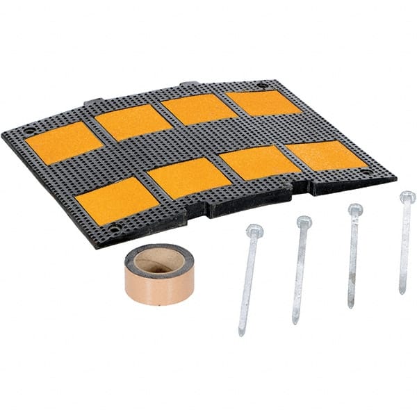 Vestil - 19-13/16" Long x 23" Wide x 1-3/8" High, Rubber Speed Hump - Black - Exact Tooling