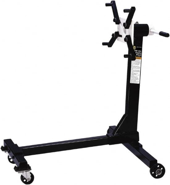 Omega Lift Equipment - 750 Lb Capacity Engine Repair Stand - 36-3/4 to 36-3/4" High, 31-1/2" Chassis Width x 31-1/2" Chassis Length - Exact Tooling