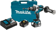 Makita - 18 Volt 1/2" Chuck Pistol Grip Handle Cordless Drill - 0-2100 RPM, Reversible, 2 Lithium-Ion Batteries Included - Exact Tooling