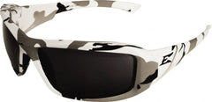 Edge Eyewear - Smoke Lenses, Framed Safety Glasses - Scratch Resistant, Arctic Camo Nylon Frame, Size Universal, Wrap Around - Exact Tooling