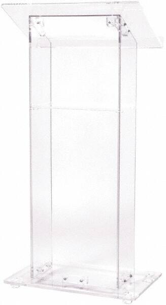 Oklahoma Sound - Acrylic Full Floor Lectern - 15" Deep x 24" Wide x 46" High - Exact Tooling